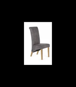 Pack de 2 sillas Minerva acabado tela gris. 107 cm (alto) 43 cm (ancho) 63 cm (fondo)