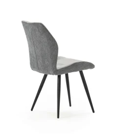 Pack de 2 sillas modelo Adara tapizado textil gris claro, 91cm(alto) 46cm(ancho) 62cm(largo)