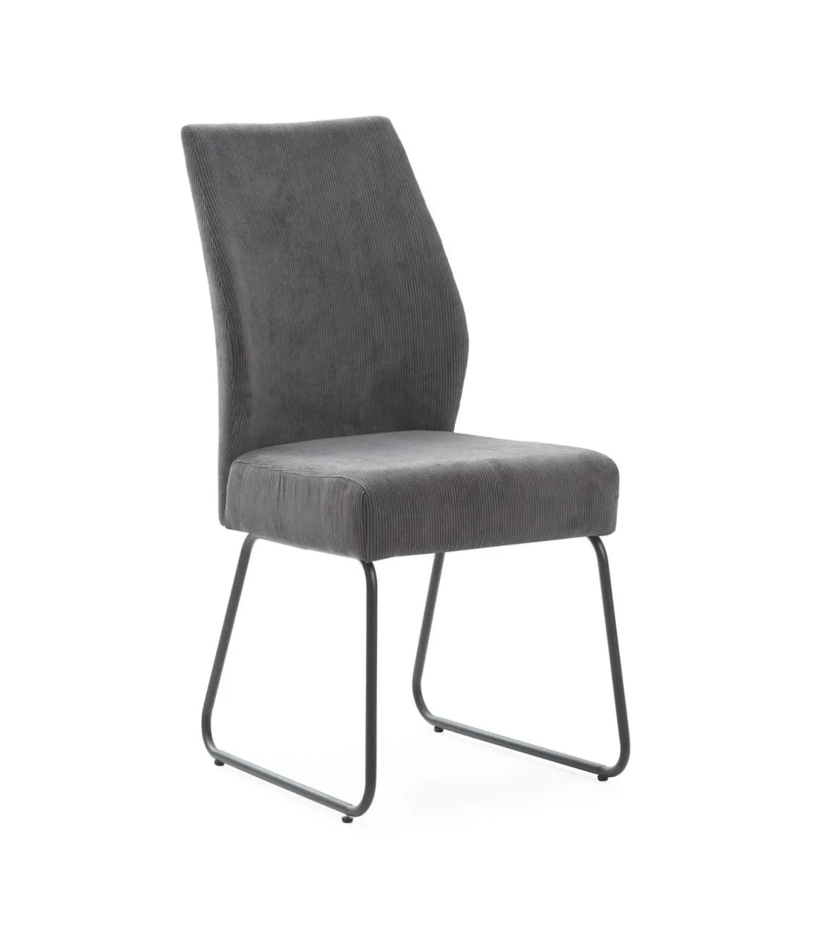 Pack de 4 sillas modelo Alicia tapizado textil gris antracita, 97cm(alto) 45cm(ancho) 62cm(largo)