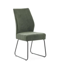 Pack de 4 sillas modelo Alicia tapizado textil verde, 97cm(alto) 45cm(ancho) 62cm(largo)
