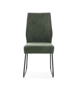 Pack de 4 sillas modelo Alicia tapizado textil verde, 97cm(alto) 45cm(ancho) 62cm(largo)