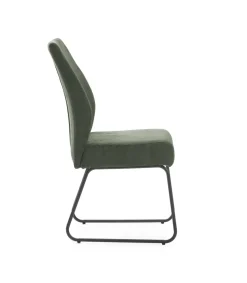 Pack de 4 sillas modelo Alicia tapizado textil verde, 97cm(alto) 45cm(ancho) 62cm(largo)