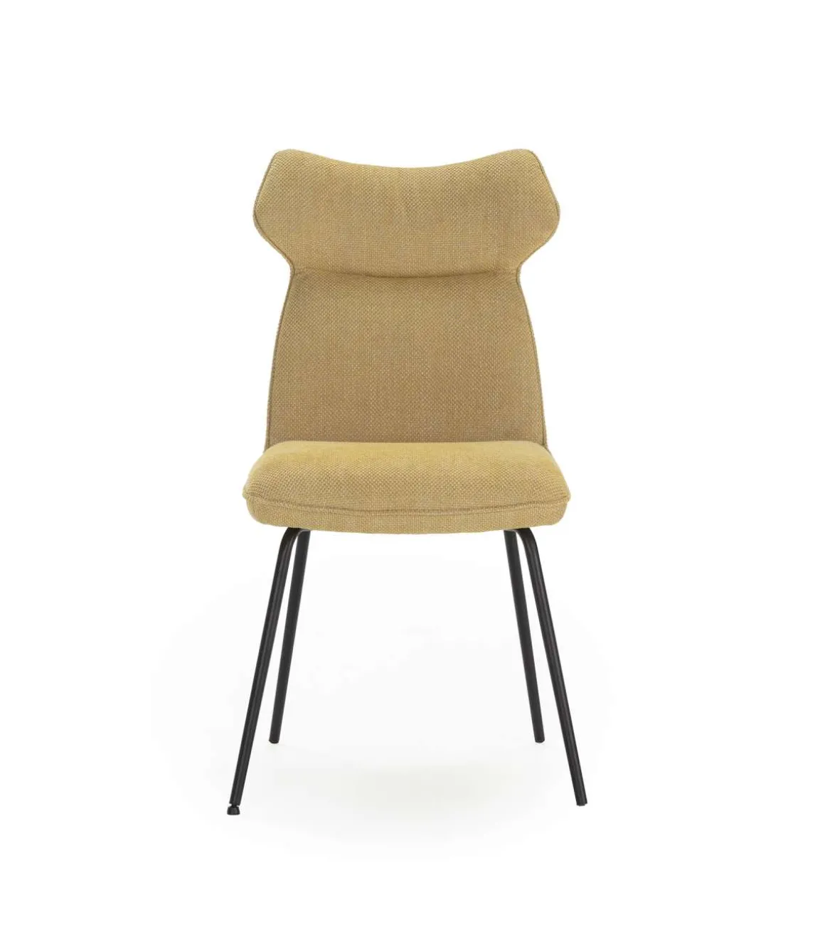 Pack de 2 sillas modelo Dimitri tapizado textil mostaza, 91cm(alto) 47cm(ancho) 64cm(largo)