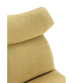 Pack de 2 sillas modelo Dimitri tapizado textil mostaza, 91cm(alto) 47cm(ancho) 64cm(largo)