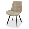 Pack de 4 sillas modelo Estrella tapizadas en textil beige, 87cm(alto) 52cm(ancho) 45cm(largo)