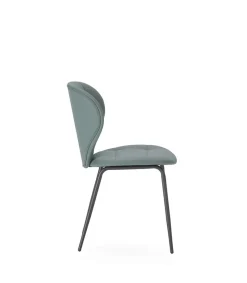 Pack de 2 sillas modelo Fauna tapizado polipiel verde, 83cm(alto) 50cm(ancho) 57cm(largo)