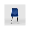 Pack de 4 sillas modelo IRIA tapizadas en terciopelo azul índigo, 44cm(ancho ) 88.5cm(altura) 55cm(fondo)