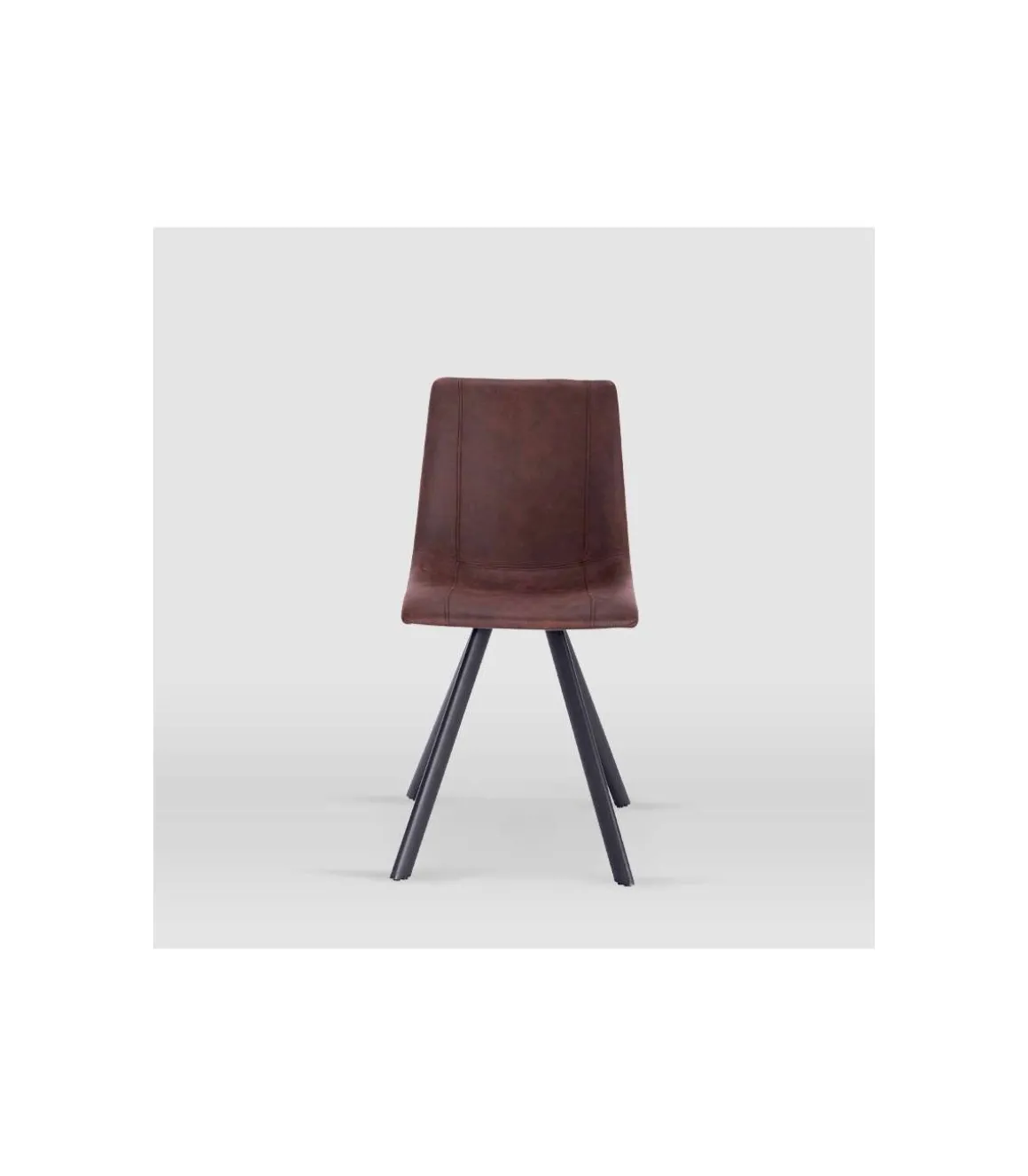 Pack de 2 sillas modelo Irma tapizadas en textil chocolate, 41.5cm(ancho ) 82.5cm(altura) 42cm(fondo)