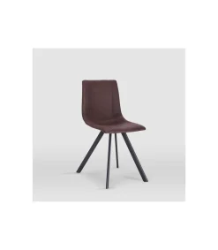 Pack de 2 sillas modelo Irma tapizadas en textil chocolate, 41.5cm(ancho ) 82.5cm(altura) 42cm(fondo)