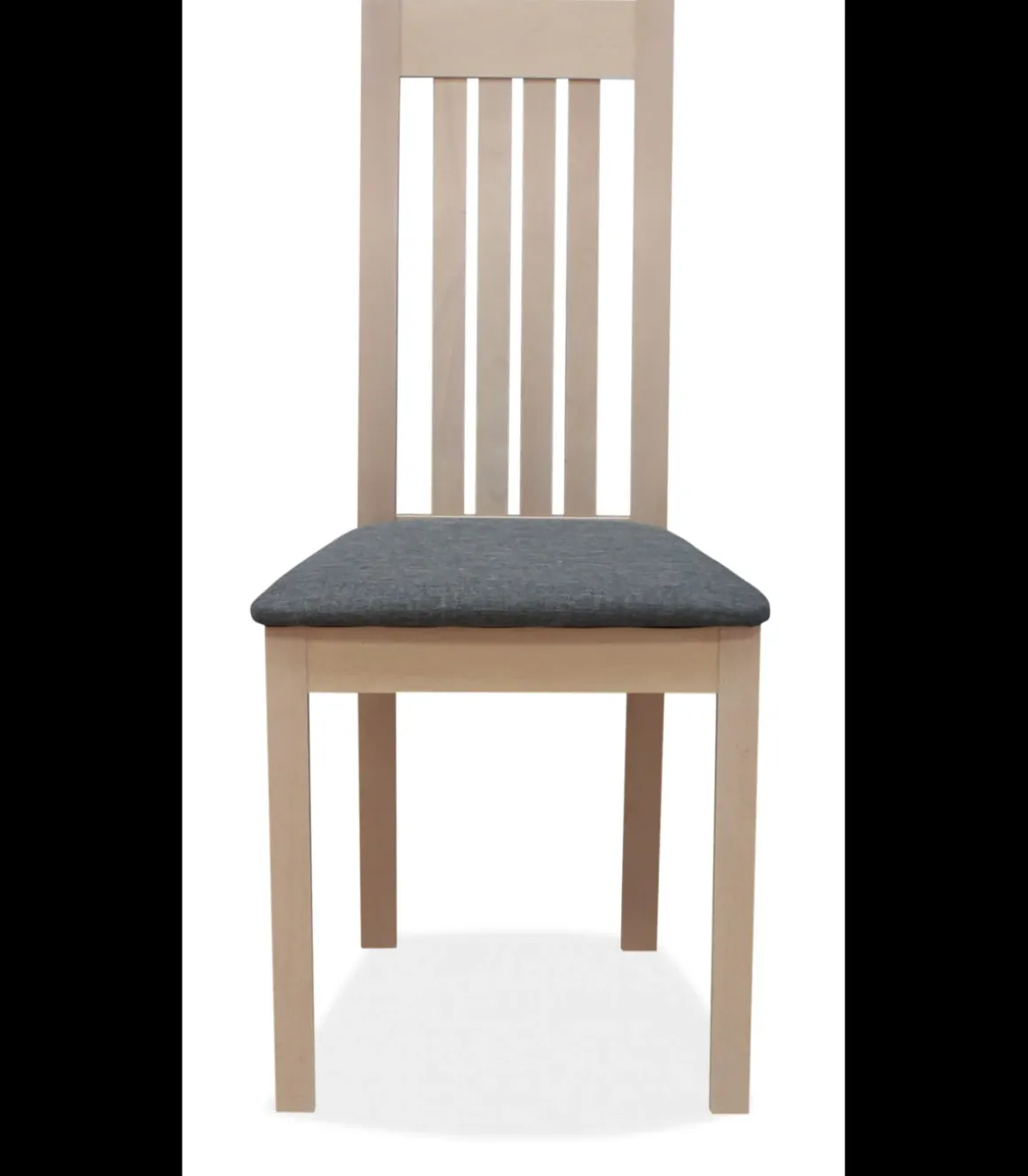 Pack de 2 sillas modelo Isaba acabado natural, tapizado gris 96cm(alto) 45cm(ancho) 50cm(largo)