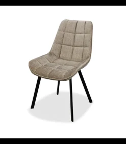 Pack de 4 sillas modelo Jimena tapizadas en textil beige, 87cm(alto) 52cm(ancho) 45cm(largo)