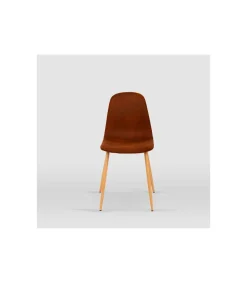 Pack de 4 sillas modelo Margot tapizadas en textil avellana, 45cm(ancho ) 86cm(altura) 53.5cm(fondo)