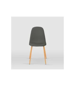 Pack de 4 sillas modelo Margot tapizadas en textil gris pizarra, 45cm(ancho ) 86cm(altura) 53.5cm(fondo)