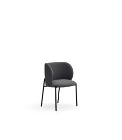 Pack de 2 sillas modelo Mogi tapizado en textil gris oscuro, 49/81cm (alto) 59cm (ancho) 56cm (largo)