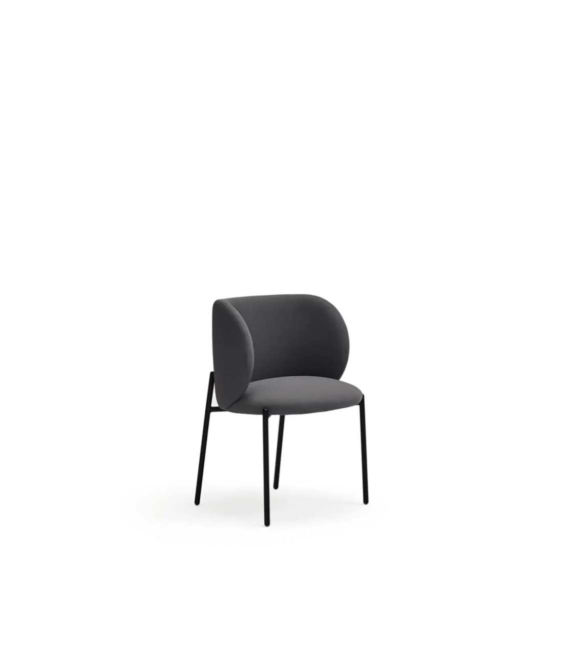 Pack de 2 sillas modelo Mogi tapizado en textil gris oscuro, 49/81cm (alto) 59cm (ancho) 56cm (largo)