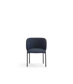 Pack de 2 sillas modelo Mogi tapizado en textil azul marino, 49/81cm (alto) 59cm (ancho) 56cm (largo)