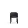 Pack de 2 sillas modelo Mogi tapizado en textil negro, 49/81cm (alto) 59cm (ancho) 56cm (largo)