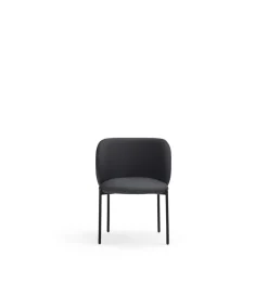 Pack de 2 sillas modelo Mogi tapizado en textil negro, 49/81cm (alto) 59cm (ancho) 56cm (largo)