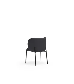 Pack de 2 sillas modelo Mogi tapizado en textil negro, 49/81cm (alto) 59cm (ancho) 56cm (largo)