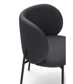 Pack de 2 sillas modelo Mogi tapizado en textil negro, 49/81cm (alto) 59cm (ancho) 56cm (largo)