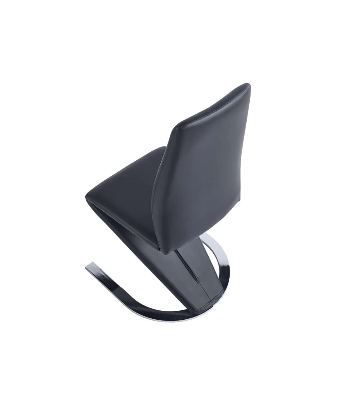 Pack de 2 sillas modelo Qatar tapizadas en simil piel negro, 40.5cm(ancho ) 96cm(altura) 58cm(fondo)