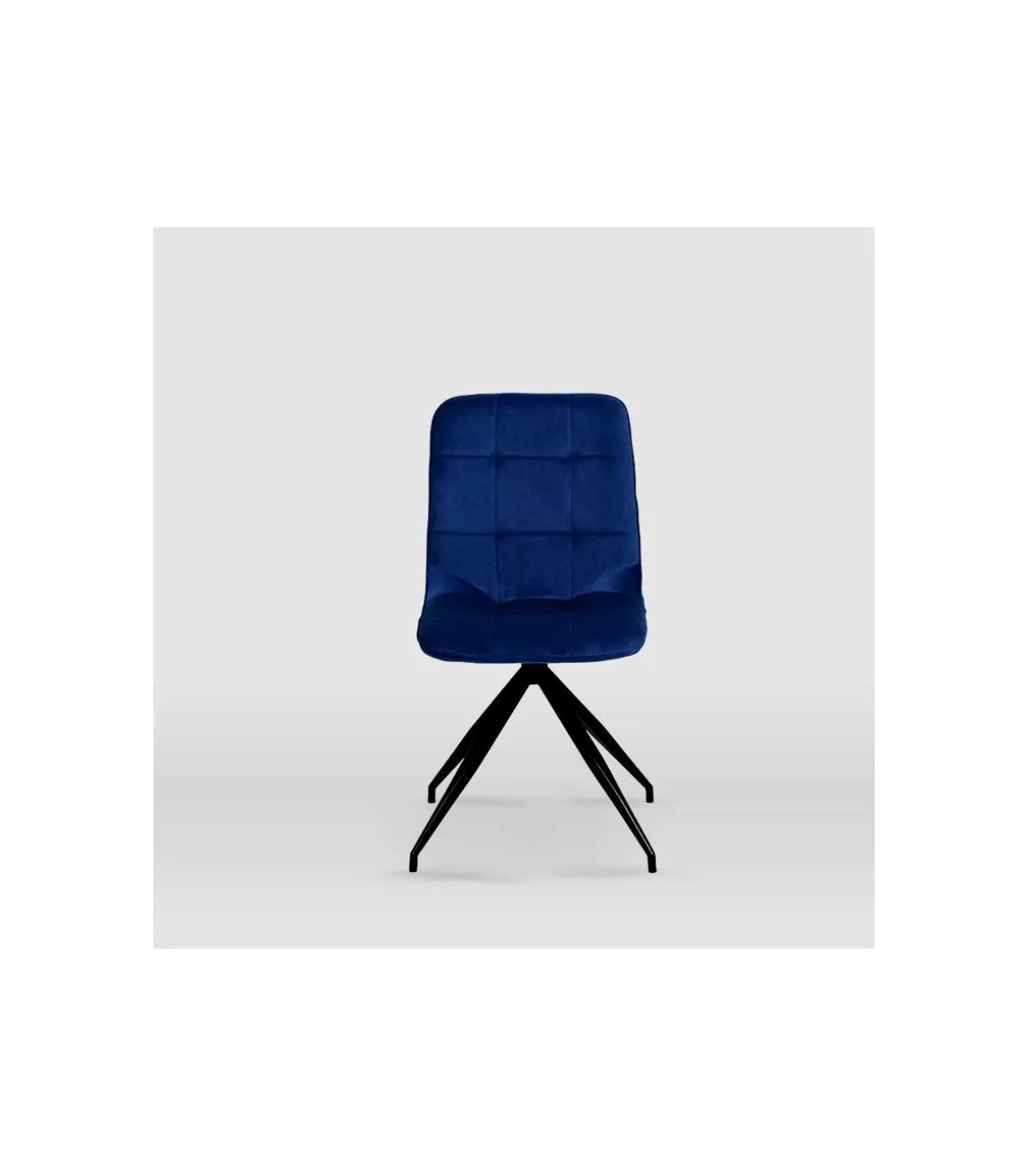 Pack de 2 sillas modelo Rosemary tapizadas en terciopelo azul índigo, 46cm(ancho ) 88cm(altura) 57cm(fondo)