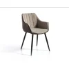Pack de 2 sillas modelo SELMA acabado tela beige, 58 x 55 x 83cm (largo x ancho x alto)