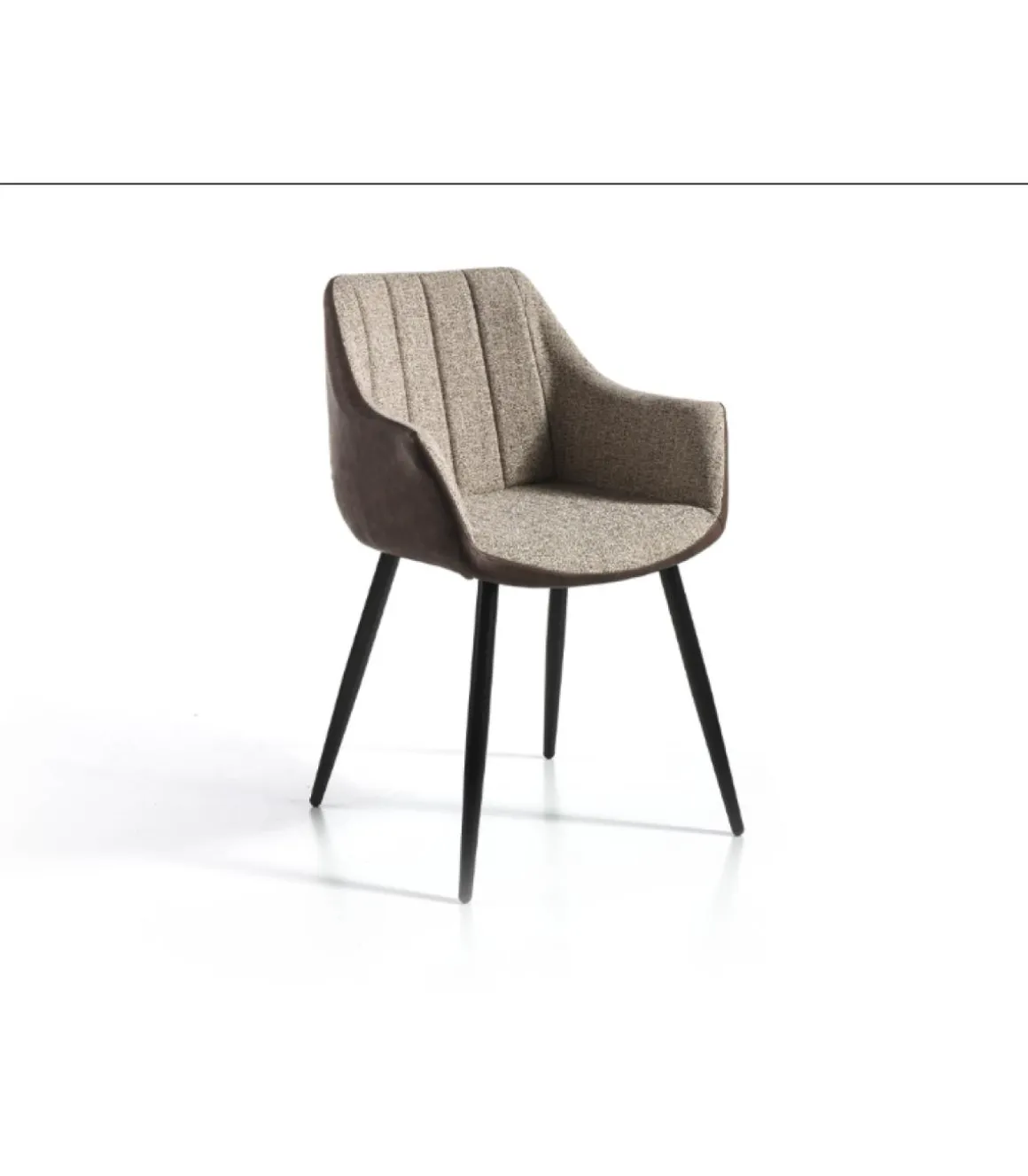 Pack de 2 sillas modelo SELMA acabado tela beige, 58 x 55 x 83cm (largo x ancho x alto)