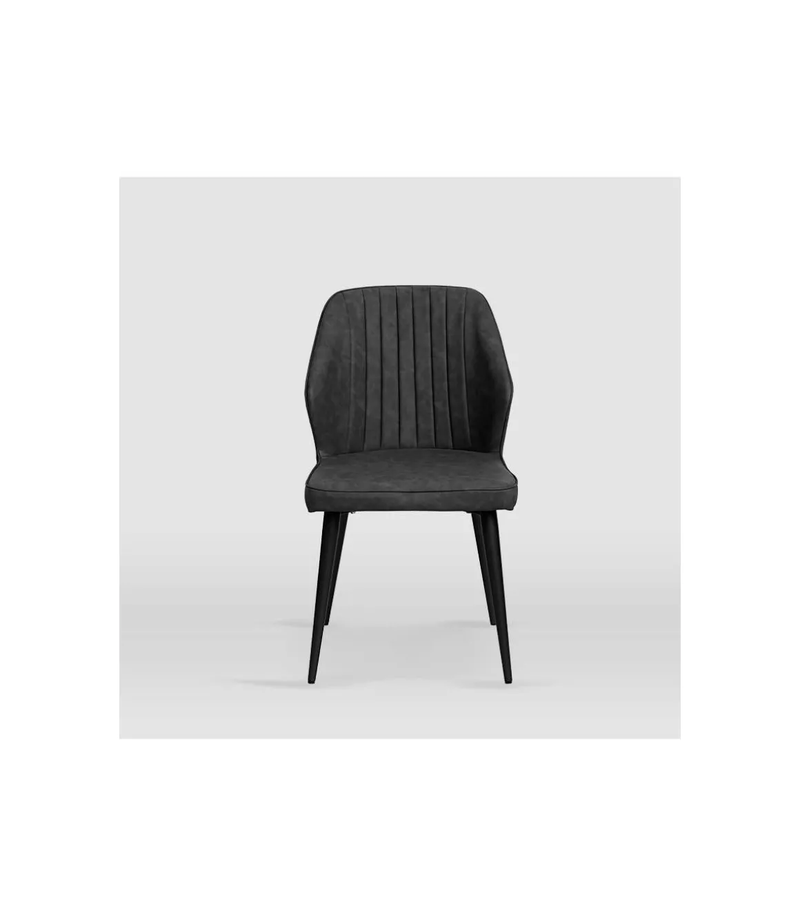 Pack de 4 sillas modelo Triana tapizadas en microfibra gris pizarra, 49cm(ancho ) 84cm(altura) 61cm(fondo)