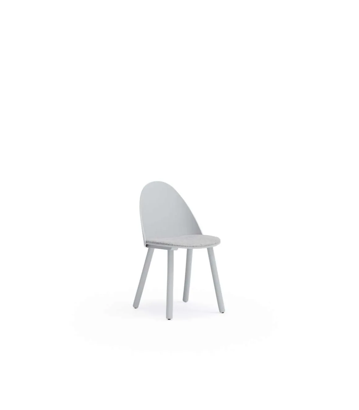 Pack de 2 sillas modelo Uma acabado gris claro, 45/81cm (alto) 46cm (ancho) 51cm (largo)