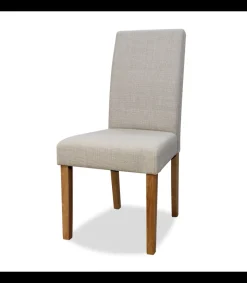Pack de 2 sillas modelo Villalba tapizadas en textil beige, 99cm(alto) 47cm(ancho) 60cm(largo)