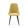Pack de 4 sillas para cocina o comedor Izan tapizado textil amarillo, 91cm(alto) 50cm(ancho) 57cm(fondo)