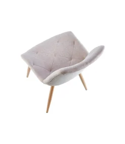 Pack de 4 sillas para cocina o comedor Marlene tapizado textil beige/roble, 85 cm(alto)53 cm(ancho)61 cm(largo)