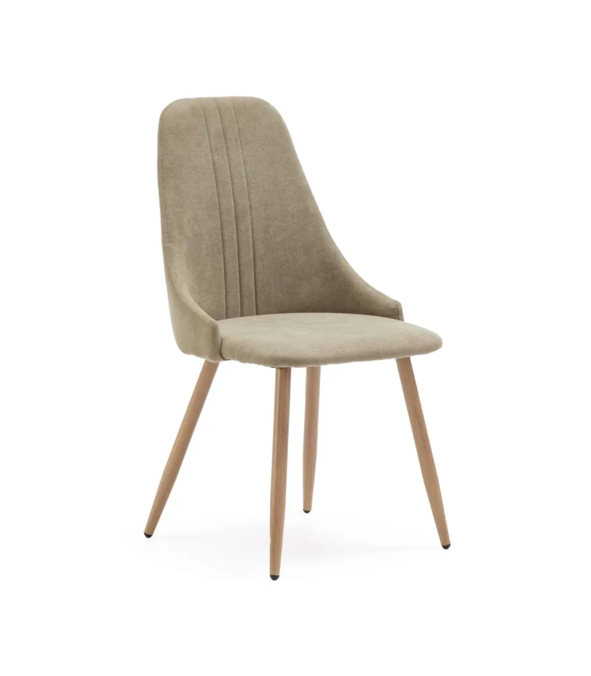 Pack de 4 sillas para cocina o comedor Diego tapizado textil verde, 91cm(alto) 50cm(ancho) 57cm(fondo)