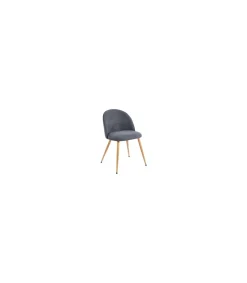 Pack de 2 sillas para cocina o comedor Evora tapizado textil gris/roble, 78cm(alto) 50cm(ancho) 55cm(largo)