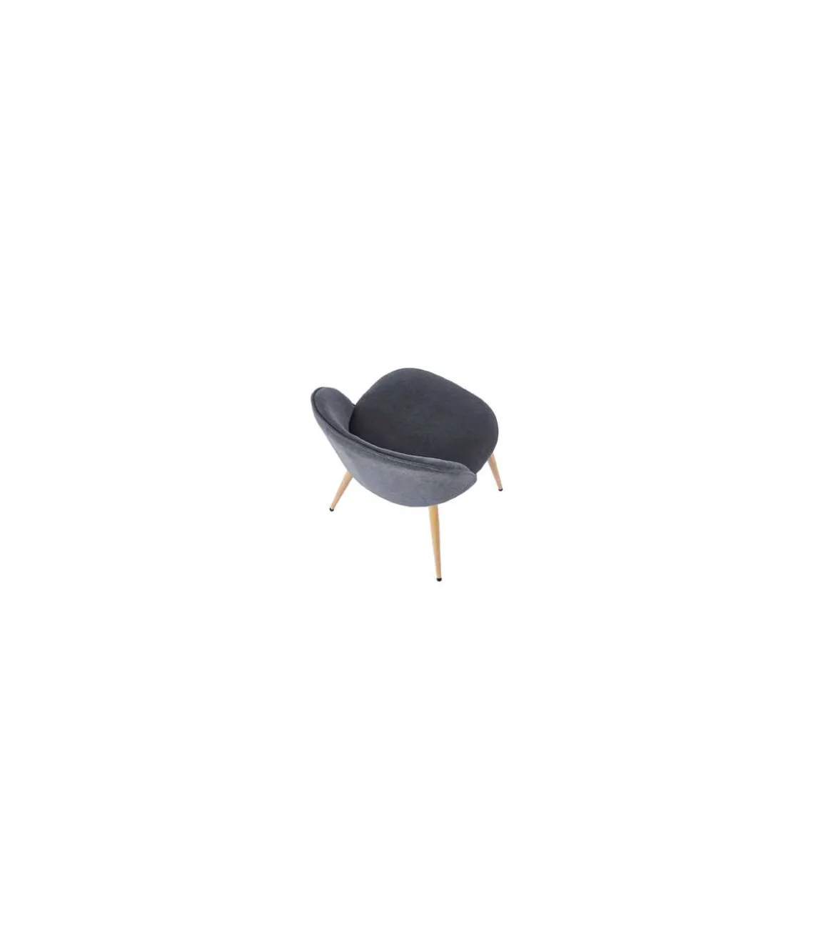 Pack de 2 sillas para cocina o comedor Evora tapizado textil gris/roble, 78cm(alto) 50cm(ancho) 55cm(largo)