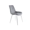 Pack de 4 sillas para cocina o comedor Marlene tapizado textil gris/blanco, 85 cm(alto)53 cm(ancho)61 cm(largo)