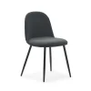 Pack de 4 sillas para cocina o comedor Dalila tapizado textil gris oscuro, 48/80cm(alto) 49.5cm(ancho) 52cm(fondo)