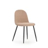 Pack de 4 sillas para cocina o comedor Dalila tapizado textil rosa claro, 48/80cm(alto) 49.5cm(ancho) 52cm(fondo)