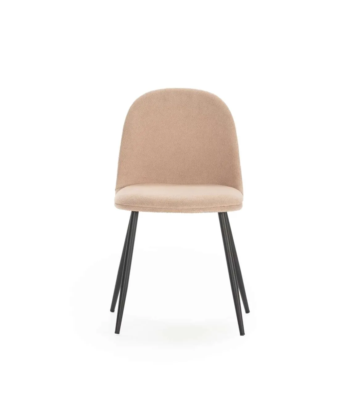 Pack de 4 sillas para cocina o comedor Dalila tapizado textil rosa claro, 48/80cm(alto) 49.5cm(ancho) 52cm(fondo)