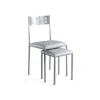 Pack de 4 sillas para salón o cocina acabado blanco, 83 cm(alto)46 cm(ancho)39 cm(largo)