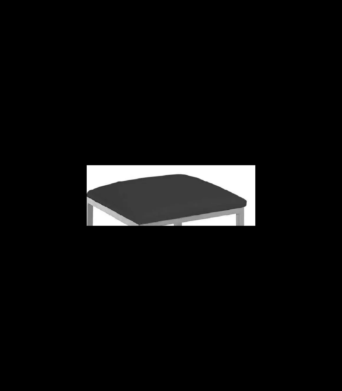 Pack de 4 sillas para salón o cocina acabado negro, 83 cm(alto)46 cm(ancho)39 cm(largo)
