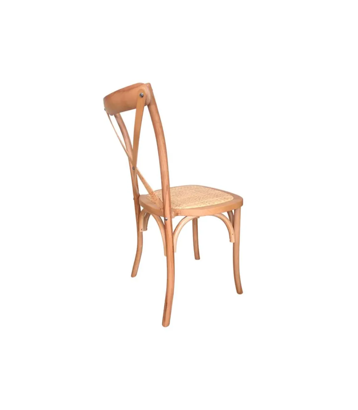 Pack de 2 sillas Provenza acabado natural claro/rattan, 48cm(ancho) 89cm(altura) 52cm(fondo)