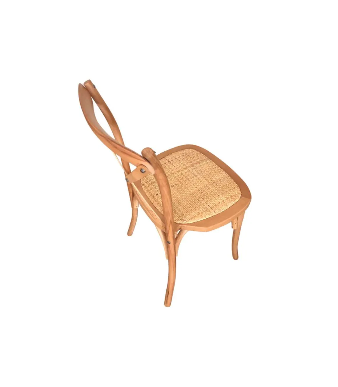 Pack de 2 sillas Provenza acabado natural claro/rattan, 48cm(ancho) 89cm(altura) 52cm(fondo)