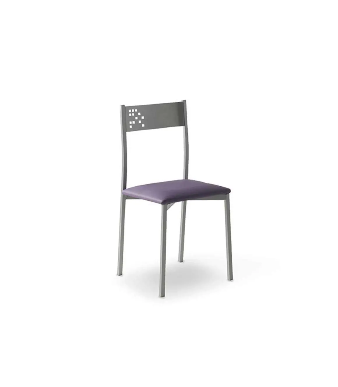 Pack de 4 sillas Rocío tapizado en polipiel morado, 41 x 47 x 86 cm (largo x ancho x alto)