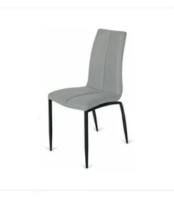Pack de 4 sillas Ronda tapizadas en gris claro. 91 cm (alto) 40 cm (ancho) 60 cm (fondo)