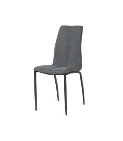 Pack de 4 sillas Ronda tapizadas en gris oscuro. 91 cm (alto) 40 cm (ancho) 60 cm (fondo)