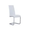 Pack de 4 sillas Smile de comedor tapizada en símil piel blanco, 45 x 51 x 103 cm (ancho x largo x alto)