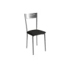 Pack de 4 sillas tapizado en polipiel negro, 86cm(alto) 40cm(ancho) 47cm(largo)