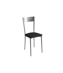 Pack de 4 sillas tapizado en polipiel negro, 86cm(alto) 40cm(ancho) 47cm(largo)